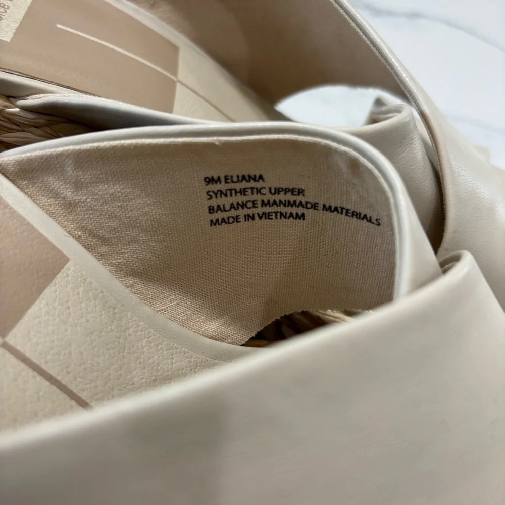 Neutral Espadrille Wedge Slide Sandals - Beige